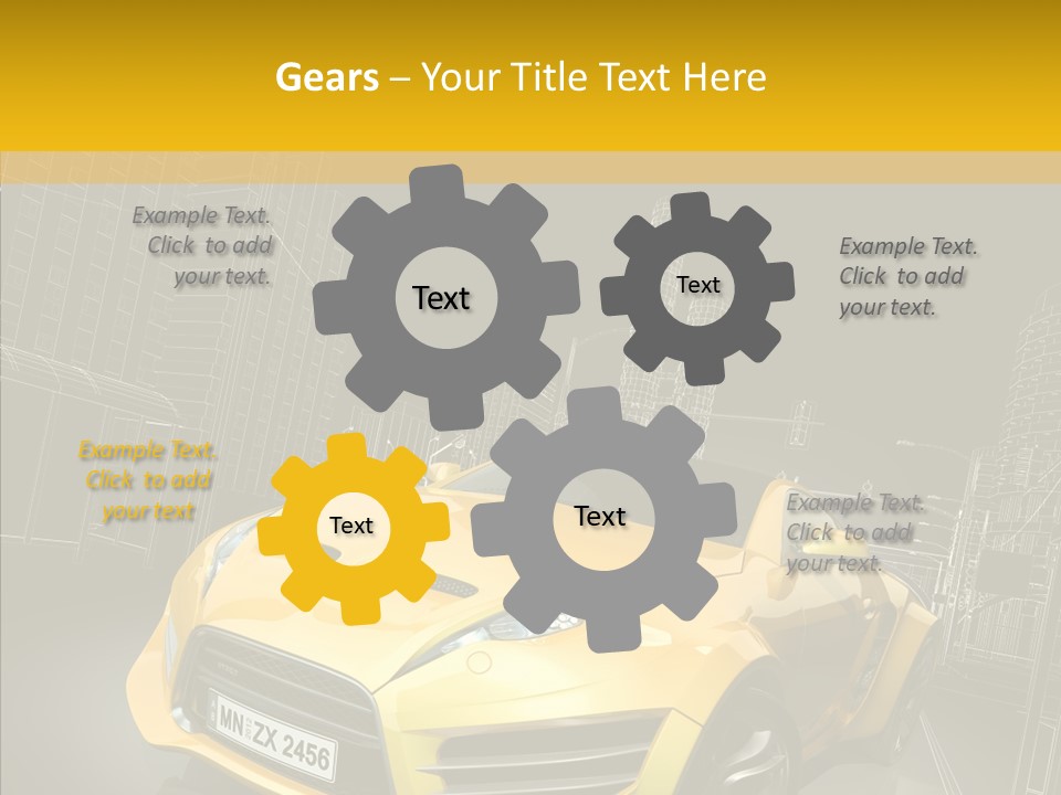 Sports Drive Wireframe PowerPoint Template
