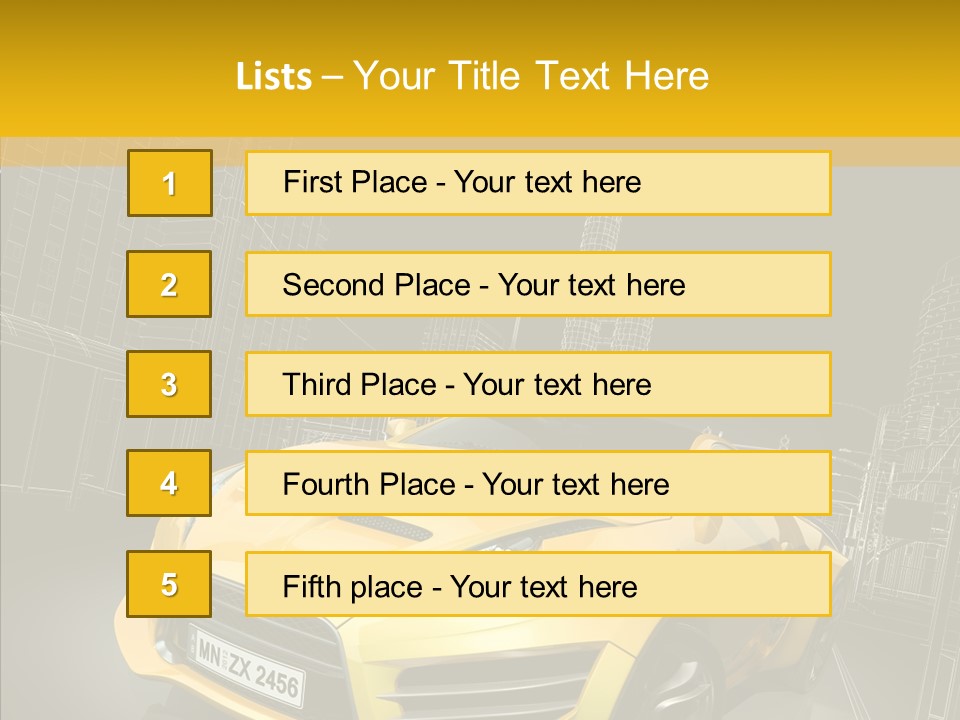 Sports Drive Wireframe PowerPoint Template