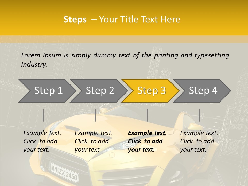 Sports Drive Wireframe PowerPoint Template