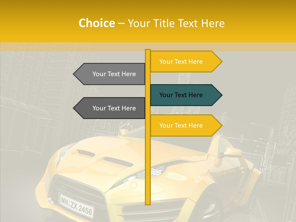 Sports Drive Wireframe PowerPoint Template