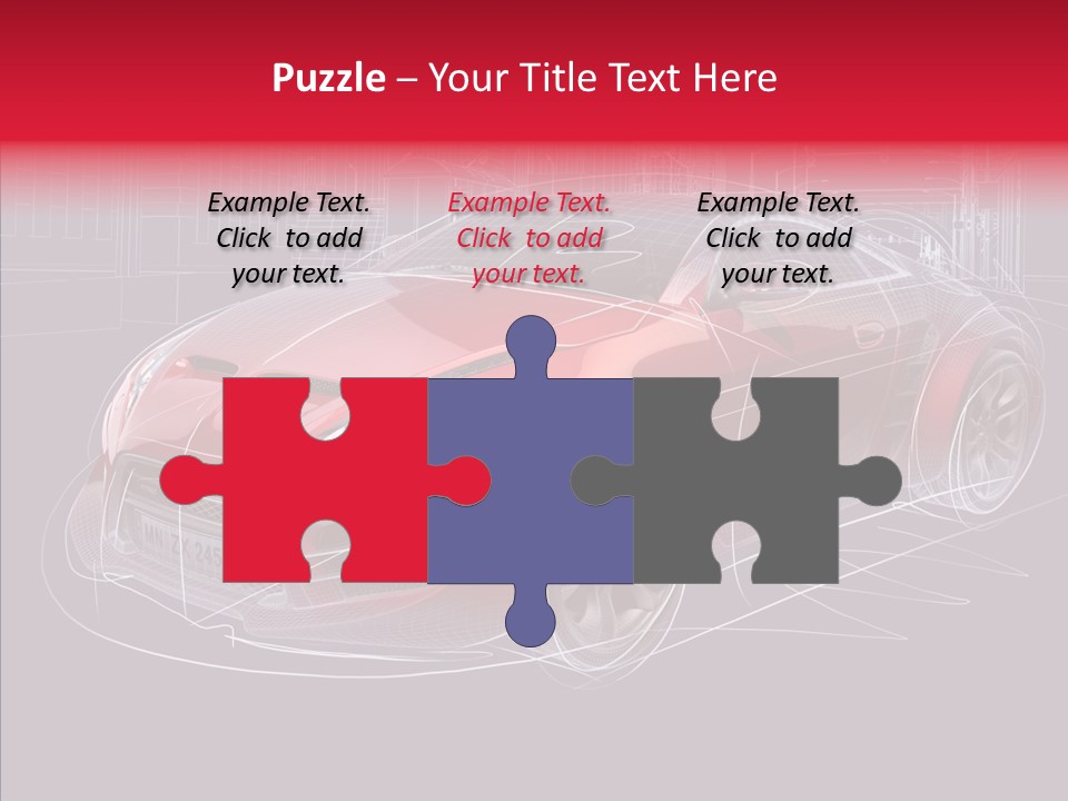 Sketch Town Car PowerPoint Template