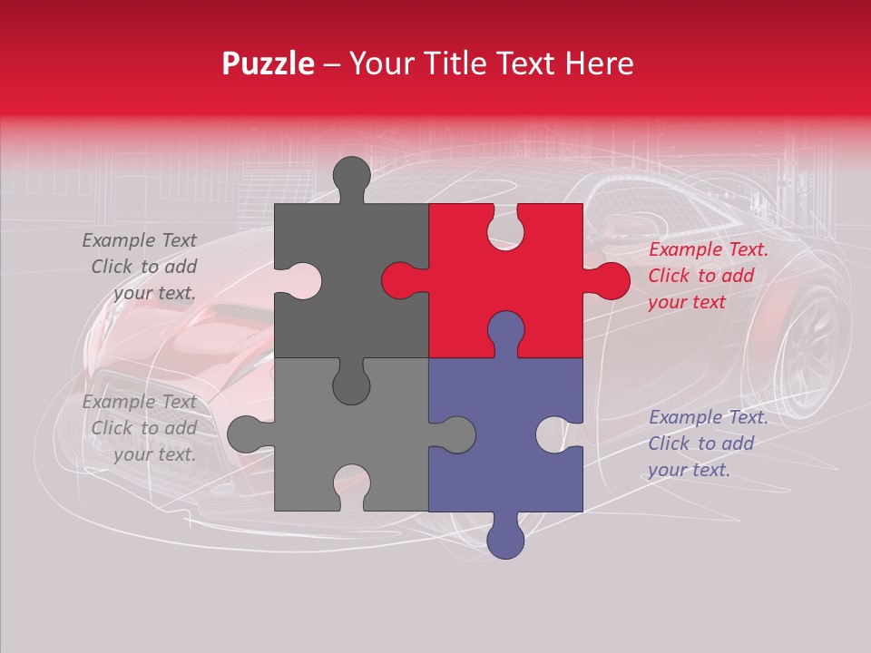 Sketch Town Car PowerPoint Template