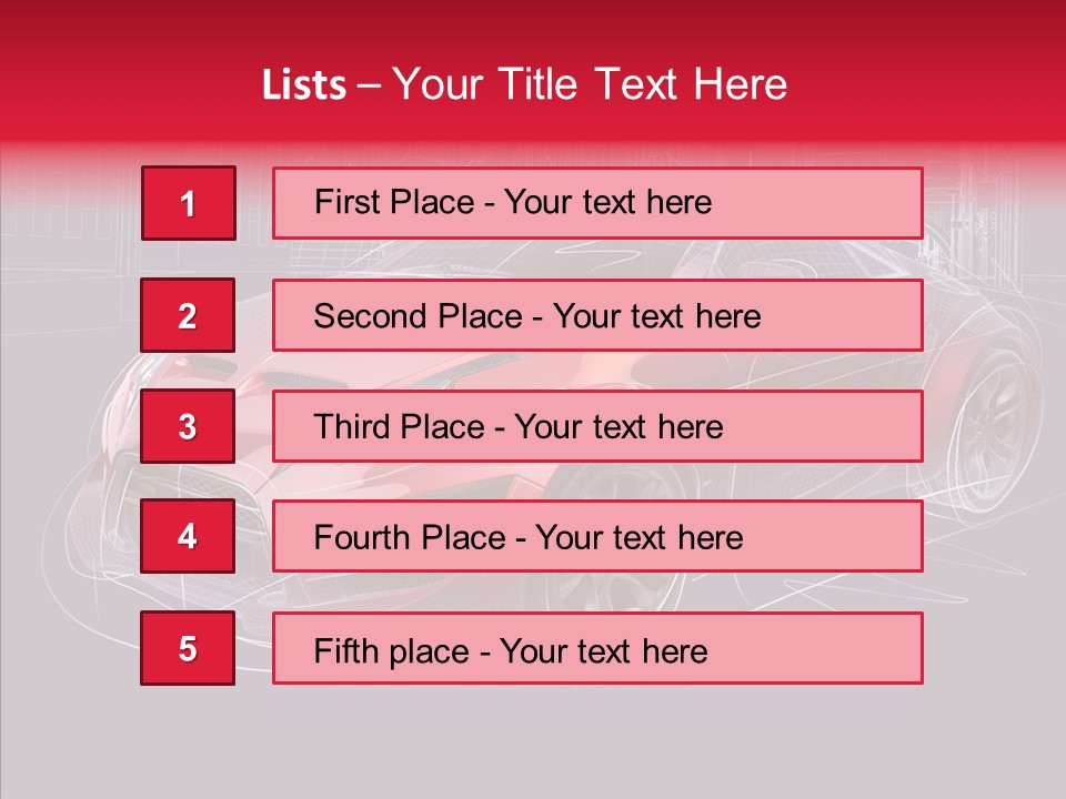 Sketch Town Car PowerPoint Template