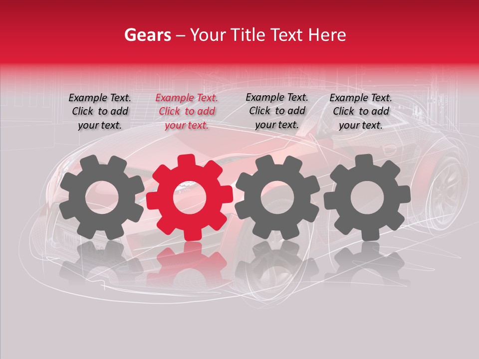 Sketch Town Car PowerPoint Template