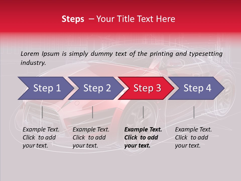 Sketch Town Car PowerPoint Template