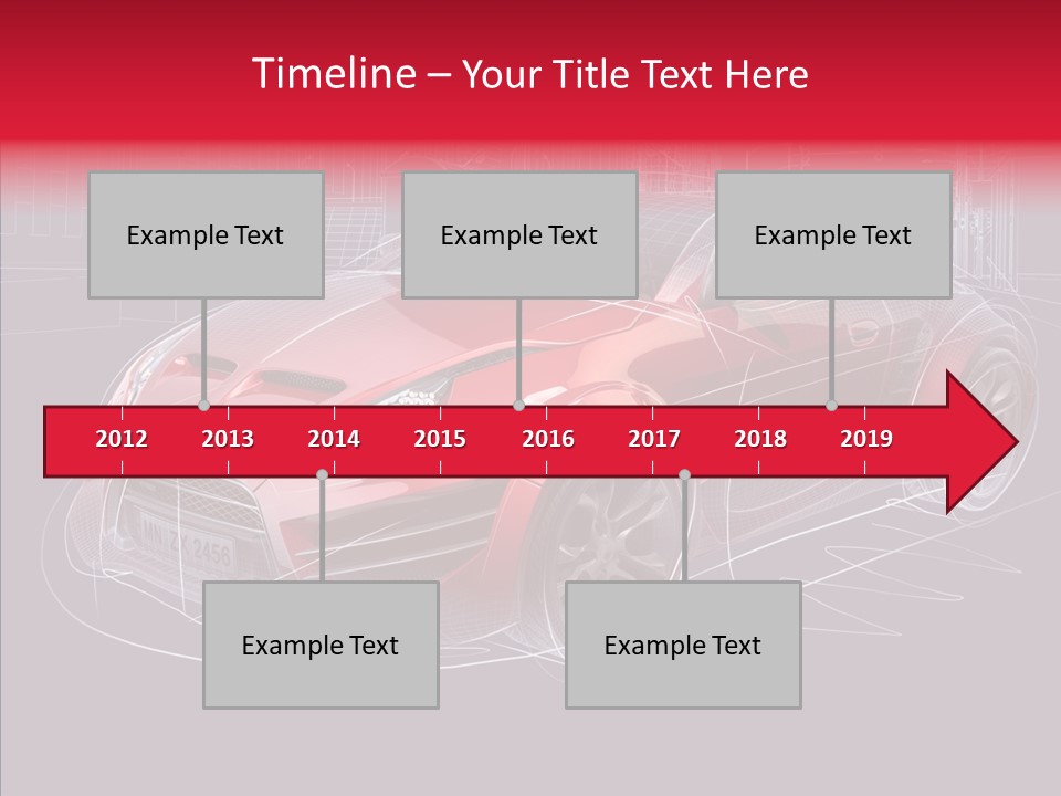 Sketch Town Car PowerPoint Template