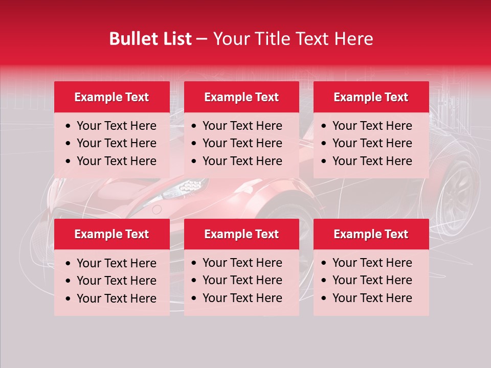 Sketch Town Car PowerPoint Template