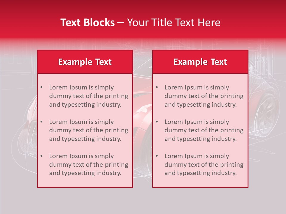 Sketch Town Car PowerPoint Template