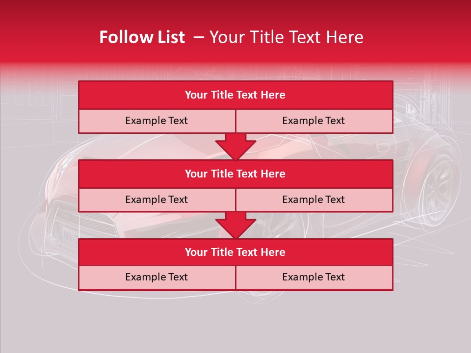 Sketch Town Car PowerPoint Template