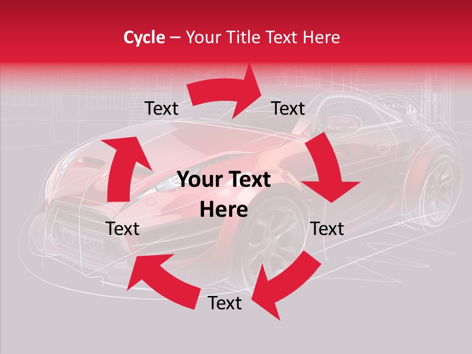 Sketch Town Car PowerPoint Template