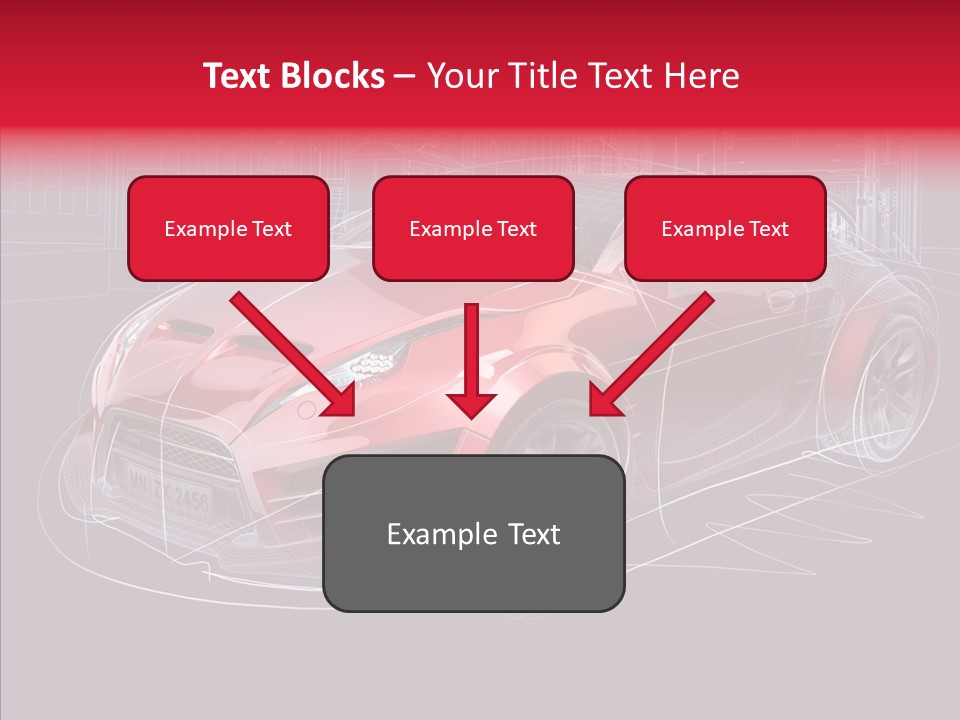 Sketch Town Car PowerPoint Template