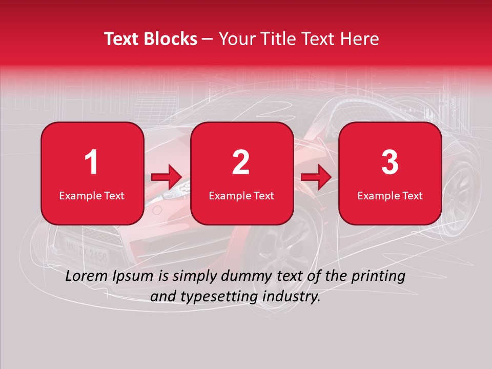 Sketch Town Car PowerPoint Template
