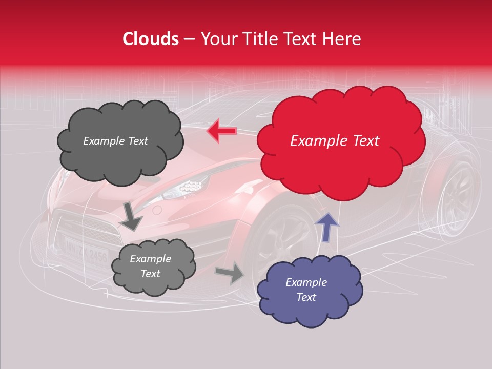Sketch Town Car PowerPoint Template