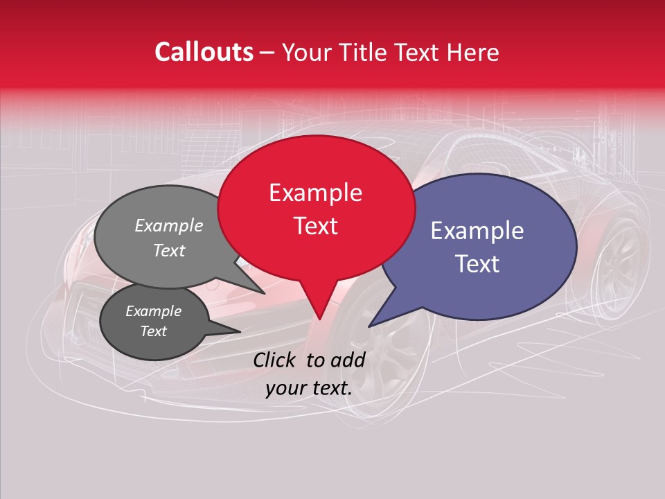 Sketch Town Car PowerPoint Template