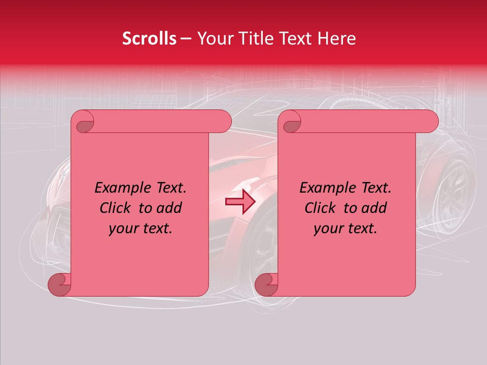 Sketch Town Car PowerPoint Template