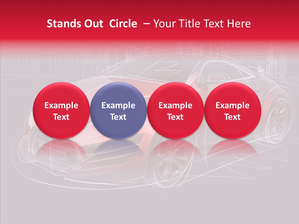 Sketch Town Car PowerPoint Template