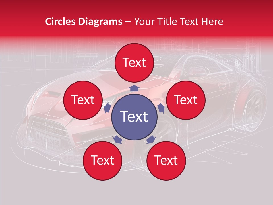 Sketch Town Car PowerPoint Template