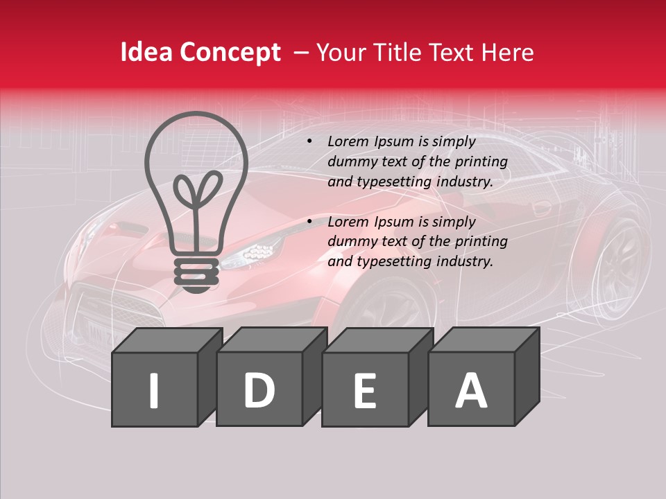 Sketch Town Car PowerPoint Template