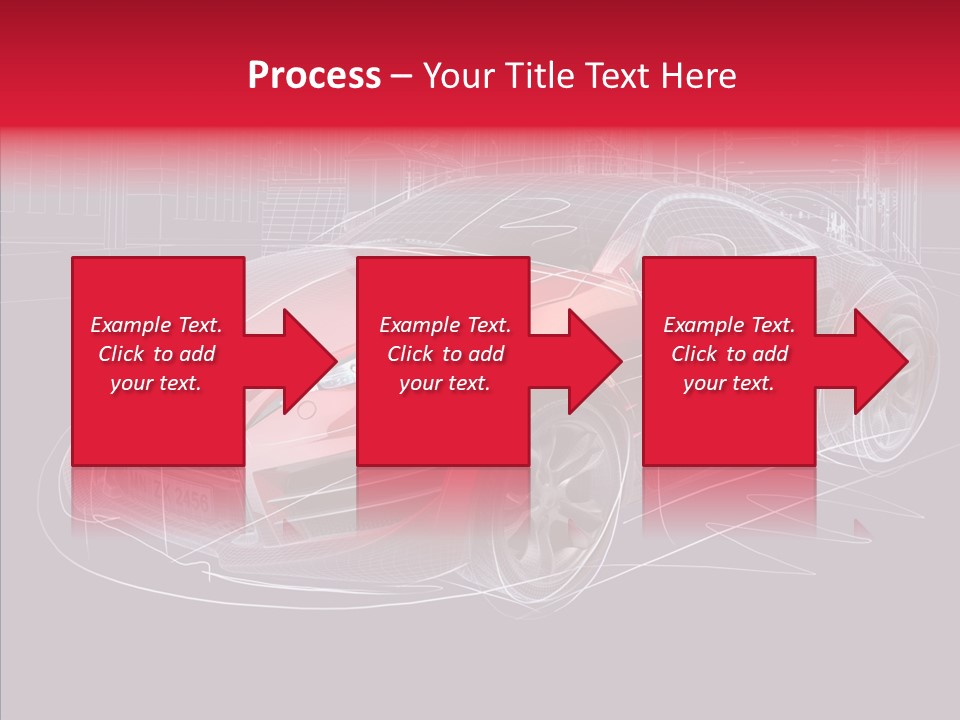 Sketch Town Car PowerPoint Template