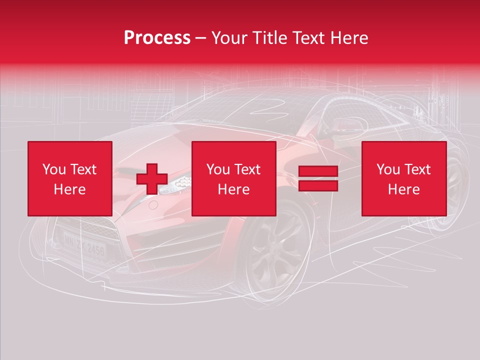 Sketch Town Car PowerPoint Template