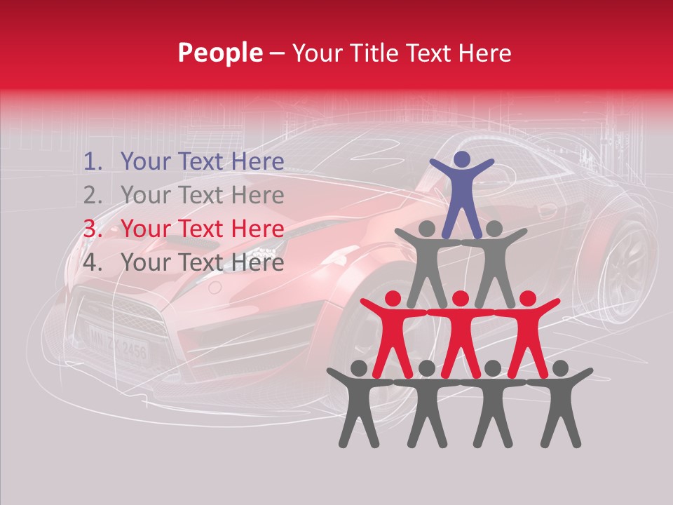 Sketch Town Car PowerPoint Template