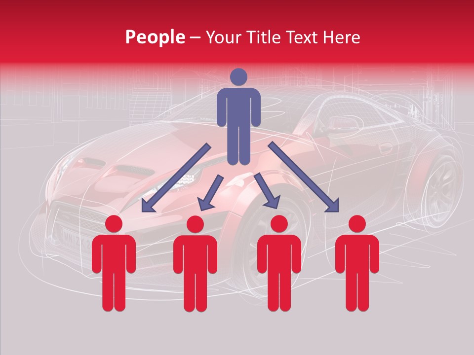 Sketch Town Car PowerPoint Template