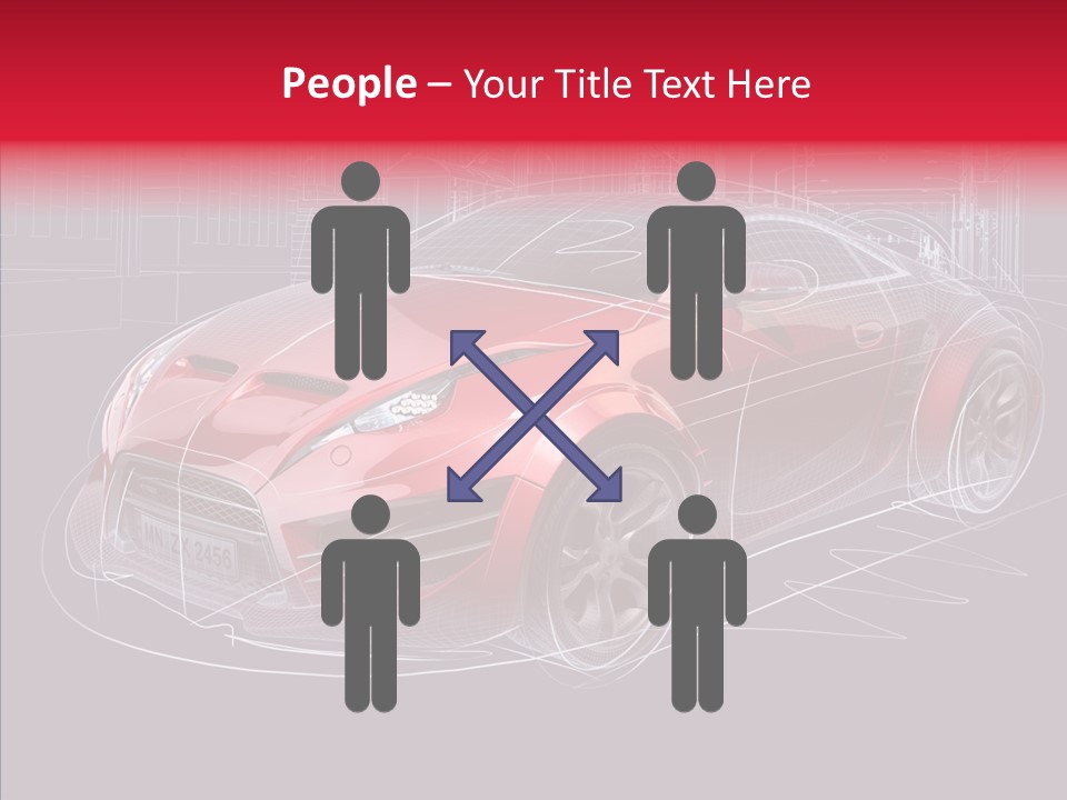 Sketch Town Car PowerPoint Template