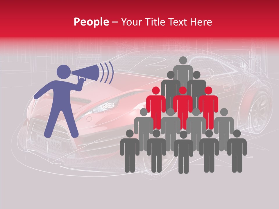 Sketch Town Car PowerPoint Template