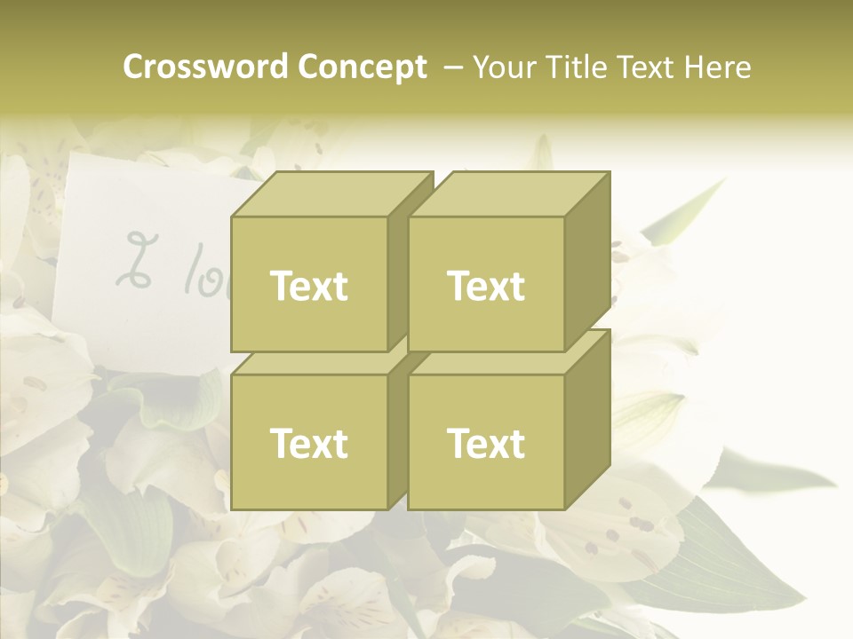 Bud Card Bunch PowerPoint Template