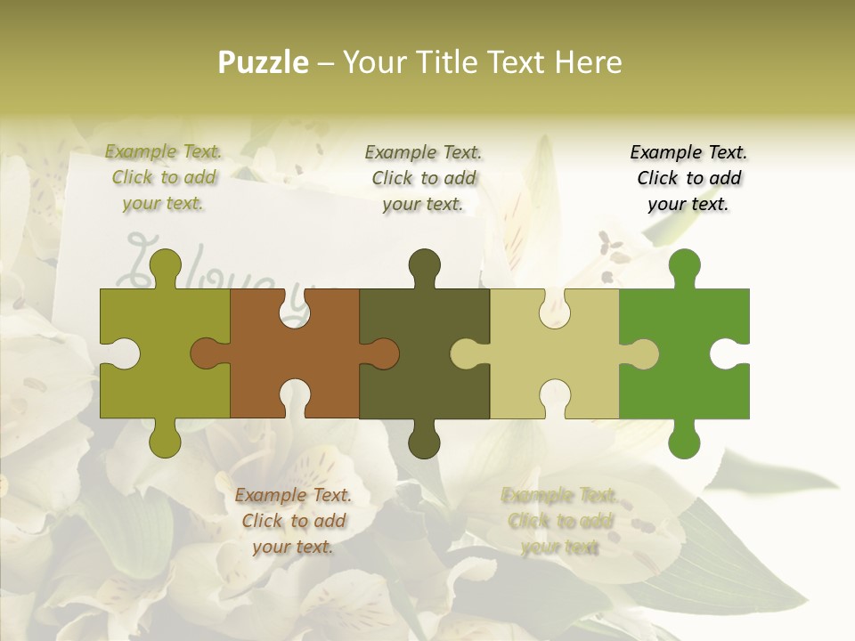 Bud Card Bunch PowerPoint Template