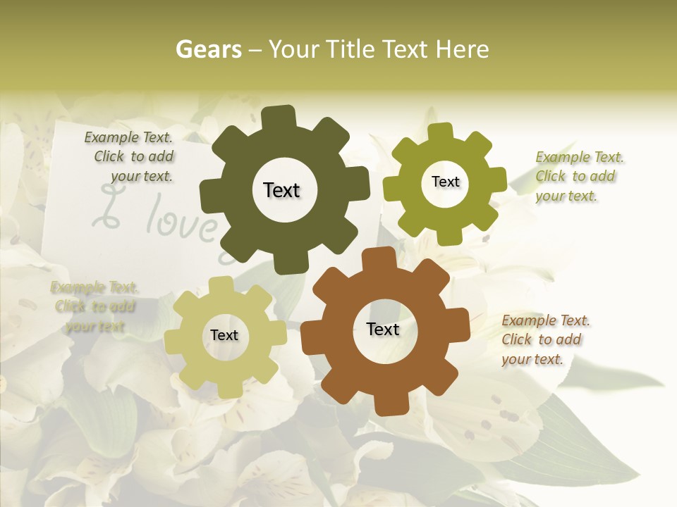 Bud Card Bunch PowerPoint Template