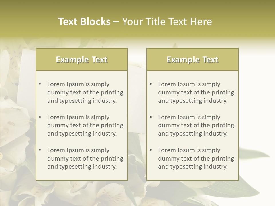 Bud Card Bunch PowerPoint Template