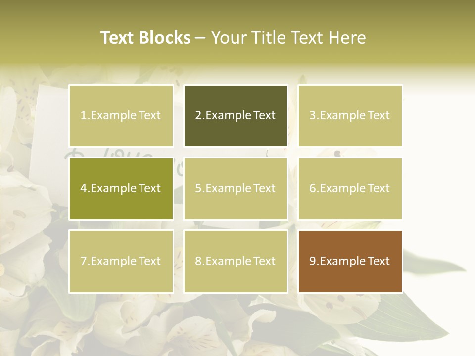 Bud Card Bunch PowerPoint Template