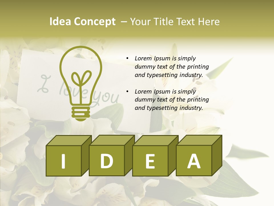 Bud Card Bunch PowerPoint Template