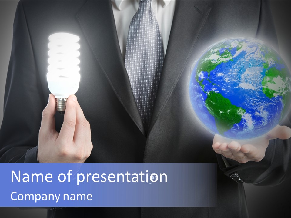 Earth Global Human PowerPoint Template