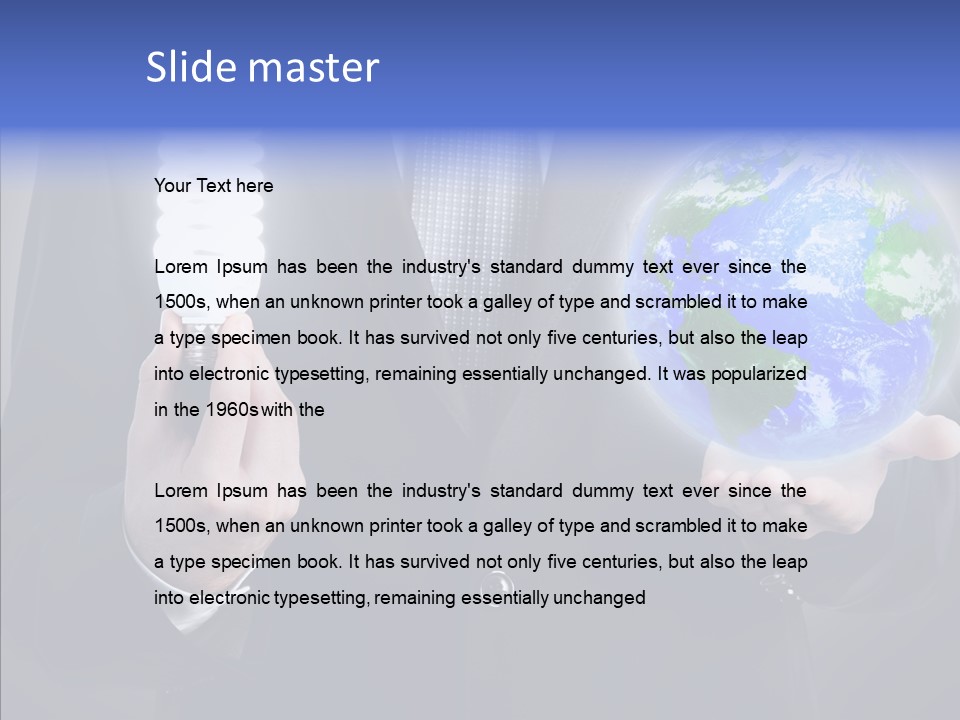 Earth Global Human PowerPoint Template