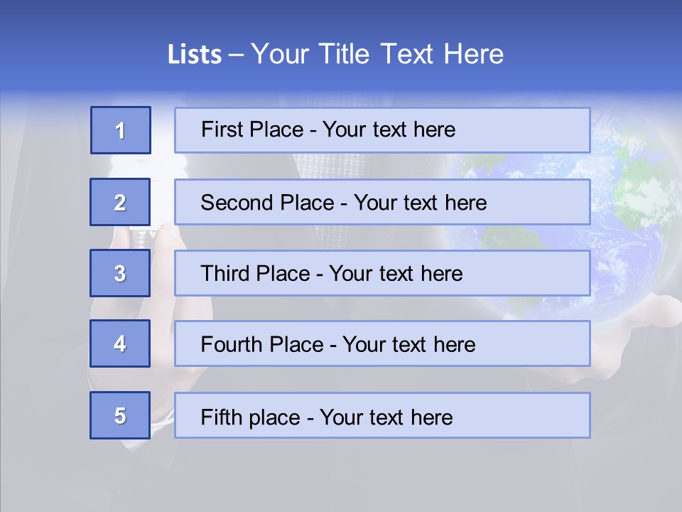 Earth Global Human PowerPoint Template
