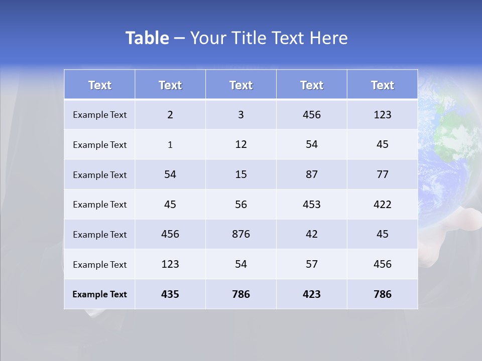 Earth Global Human PowerPoint Template