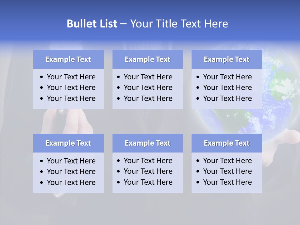 Earth Global Human PowerPoint Template