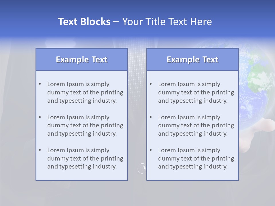 Earth Global Human PowerPoint Template