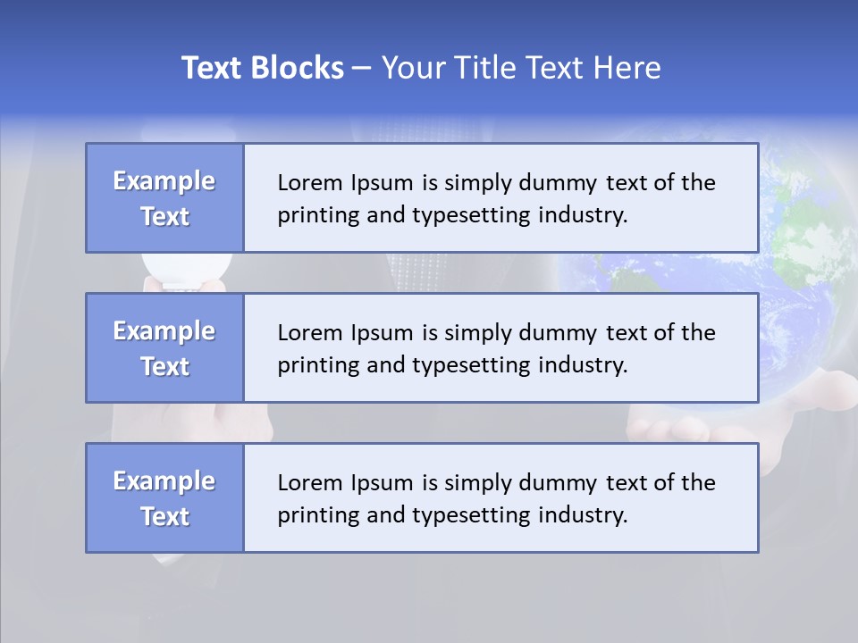 Earth Global Human PowerPoint Template