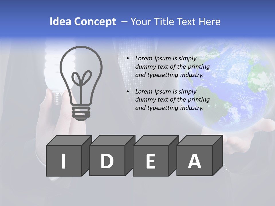 Earth Global Human PowerPoint Template