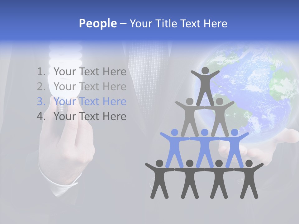 Earth Global Human PowerPoint Template