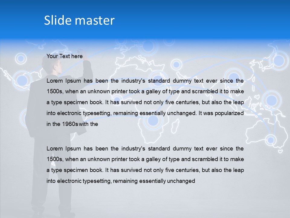 Draw Approve Continent PowerPoint Template