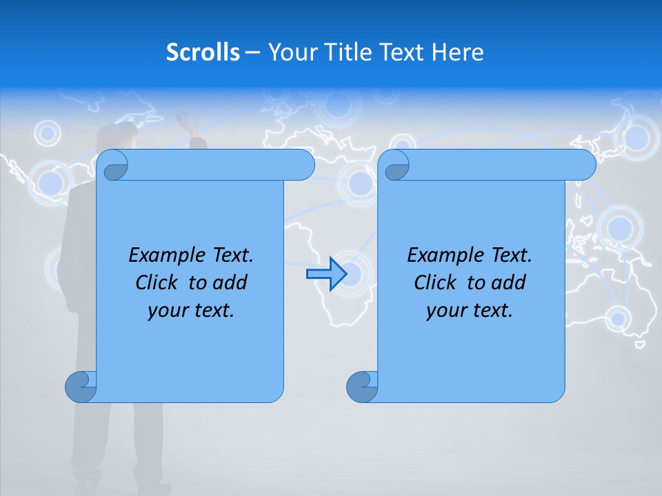 Draw Approve Continent PowerPoint Template