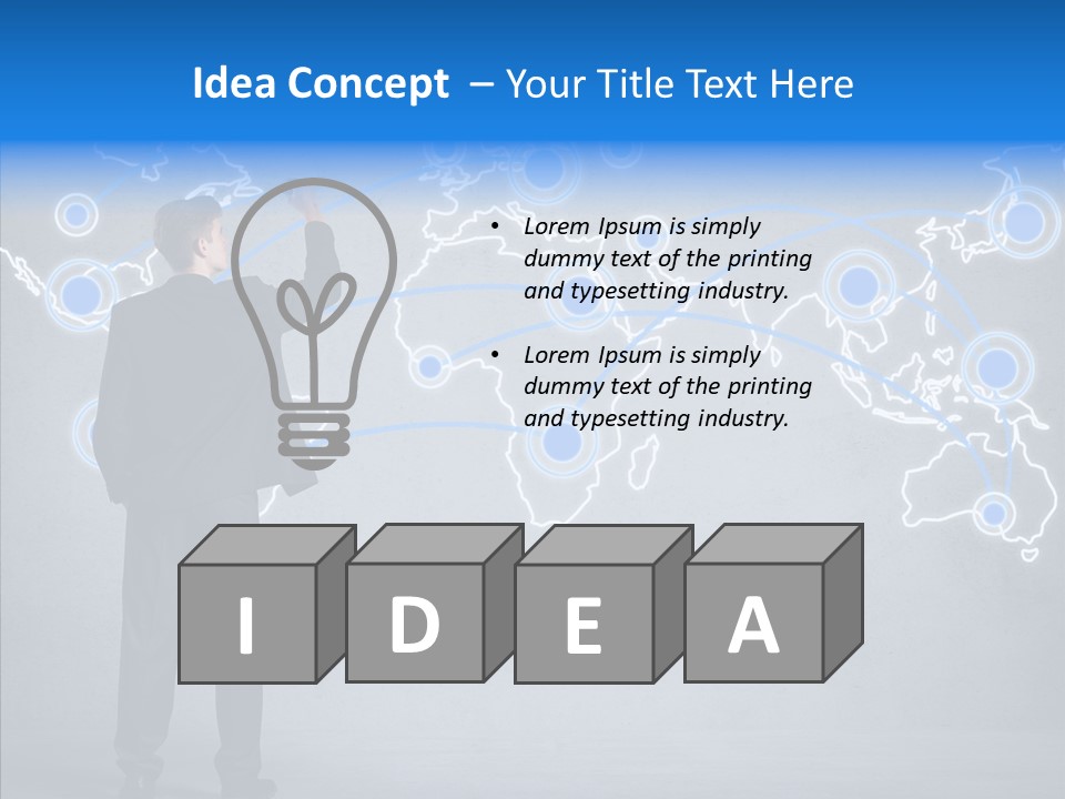 Draw Approve Continent PowerPoint Template