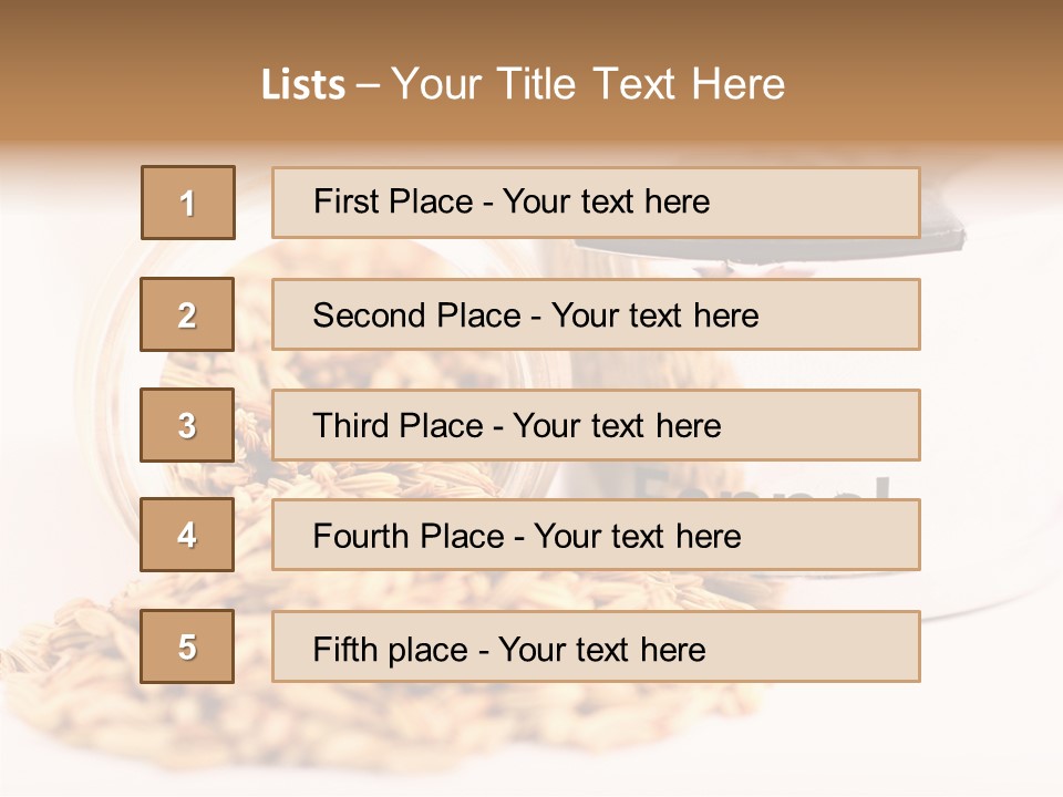 Leaves Menu Sauce PowerPoint Template