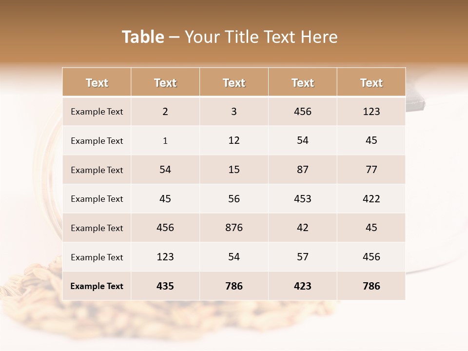 Leaves Menu Sauce PowerPoint Template