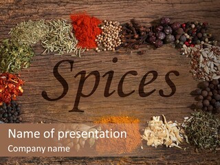 Gourmet Oregano Onion PowerPoint Template