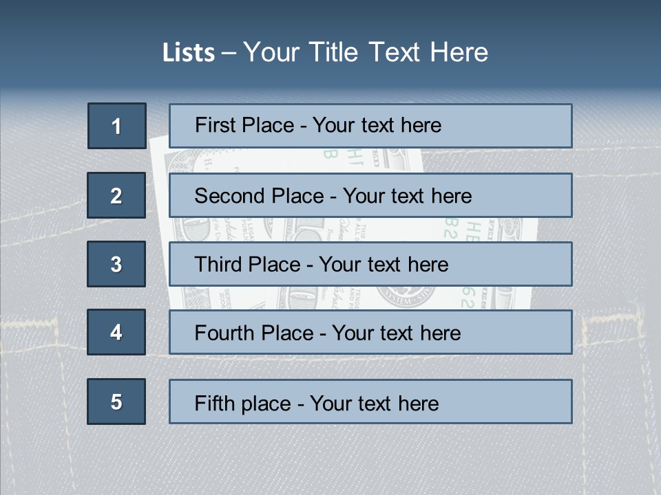 Store Wages Rear PowerPoint Template